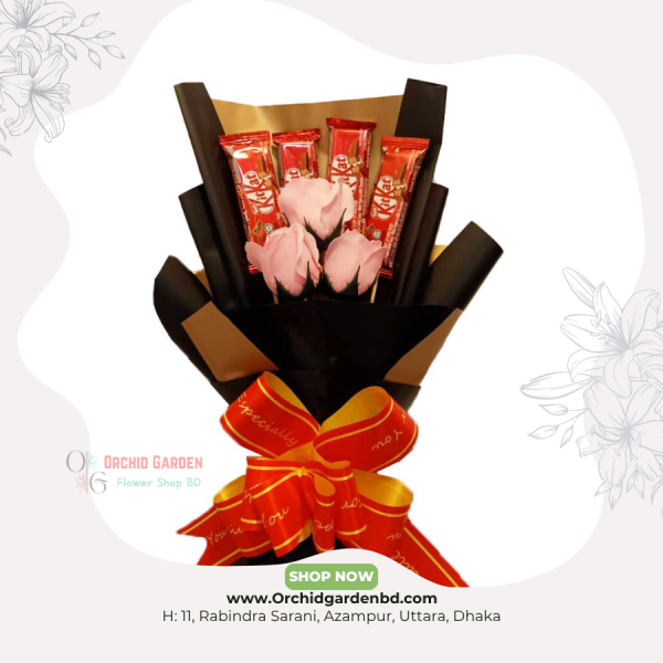 Kitkat Pink Rose Chocolate Bouquet Special Edition