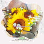 Sunflower White Filler Black Frosted Wrap