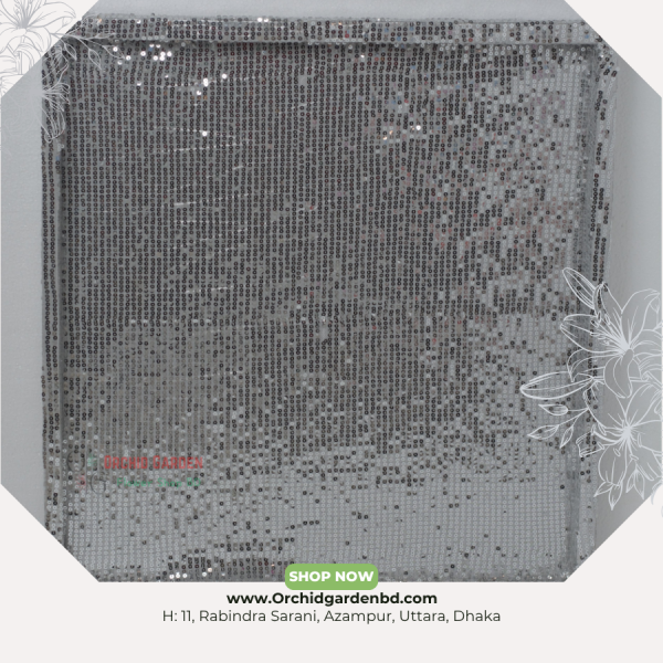 Silver Sequin Backdrop Panel – Glam Luxury Edition