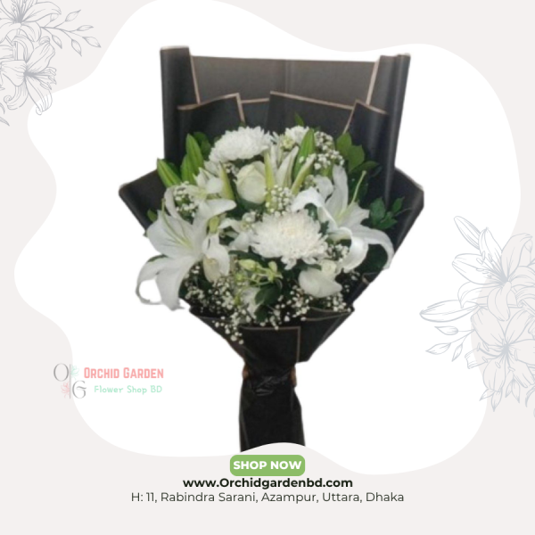 Elegant White Serenity Bouquet