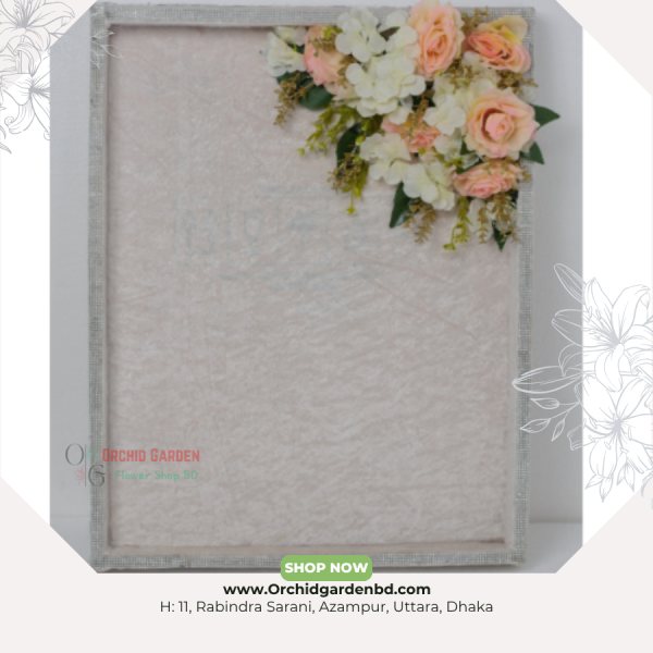 Soft Velvet Floral Display Board – Pastel Luxury Edition