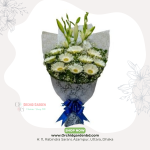 White Gerbera & Lily Premium Bouquet