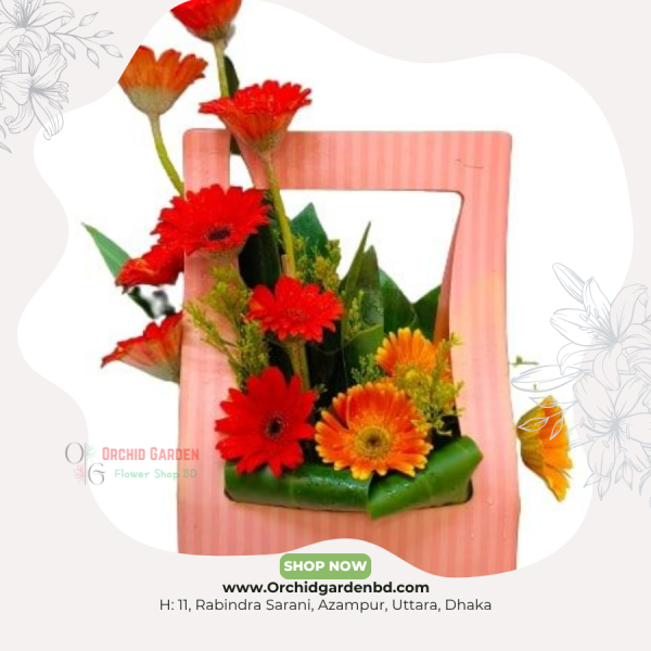 Pastel Rose Frame Gift Box Arrangement