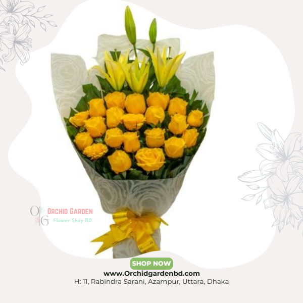 Yellow Rose Premium Bouquet