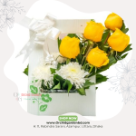 Yellow Rose & White Chrysanthemum Box