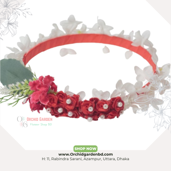 Red Flower Crown 1 Piece