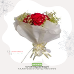 White Gypsy Red Rose Mini Bouquet