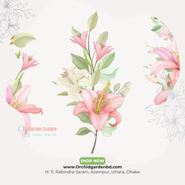 Pink Stargazer Lily Stick (Artificial)