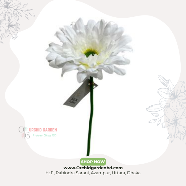 White Premium Single Flower Stick