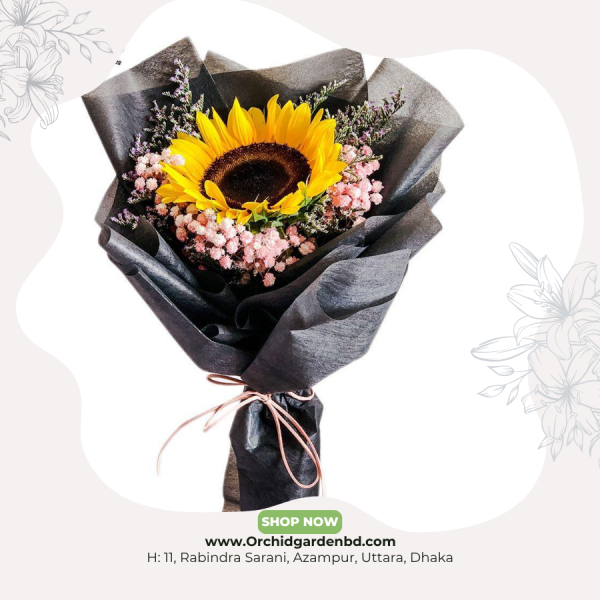 Sunflower Blush Matte Bouquet