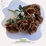 Brown Artificial Rose Bunch – Premium Decorative Flowers