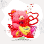 Pink Valentine Teddy Gift Hamper – Love Smile Edition