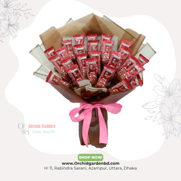KitKat Mega Bouquet – Premium Brown Wrap