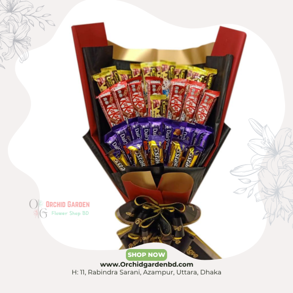 Mixed Chocolate Tower Bouquet – Deluxe Edition