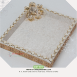 Golden Floral Velvet Tray – Premium Wedding Edition