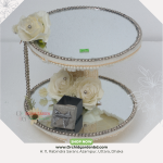 Two-Tier Pearl Mirror Stand – Wedding Jewellery Edition