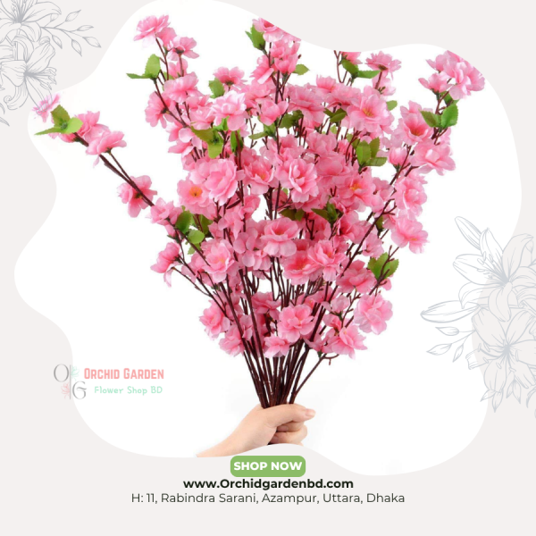 Pink Sakura Artificial Branch Bunch