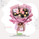 Pink Rose & Ferrero Mixed Celebration Bouquet