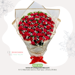 100 Red Roses Premium Round Bouquet