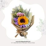 Sunflower Purple White Maroon Mixed Floral Wrap